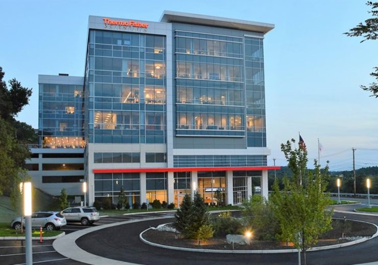 architectural details of new Thermo Fisher Scientific HQ in Waltham, MA 02451